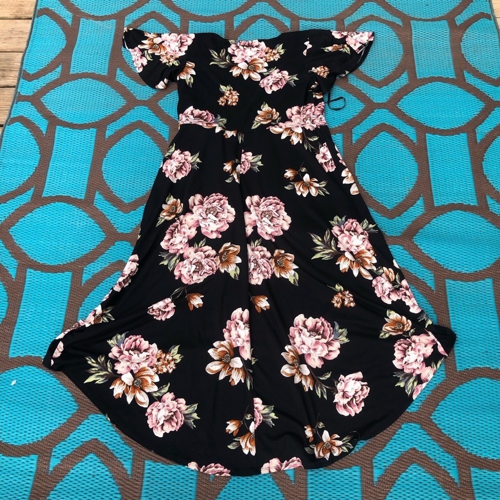 Fortune + Ivy Floral Print Dress 1X